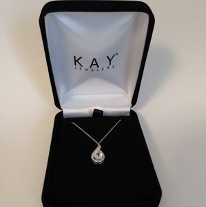 Kay Jewelers Aquamarine birthstone necklace